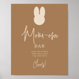 Eenvoudige Bunny mOM-osa bar Poster