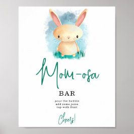 Eenvoudige Bunny mOM-osa bar Poster