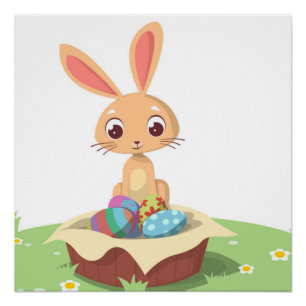EENVOUDIGE BUNNY PERFECT POSTER