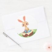 EENVOUDIGE BUNNY RONDE STICKER (Envelop)
