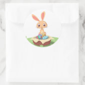 EENVOUDIGE BUNNY RONDE STICKER (Tas)