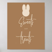 Eenvoudige Bunny Sweets and Trees Poster (Voorkant)