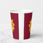 Eenvoudige Burgundy Gouden Herfst Viering Drank Papieren Bekers (Links)