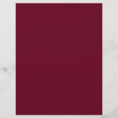 Eenvoudige Burgundy Monogram Elegante Trouwtijdlij (Achterkant)