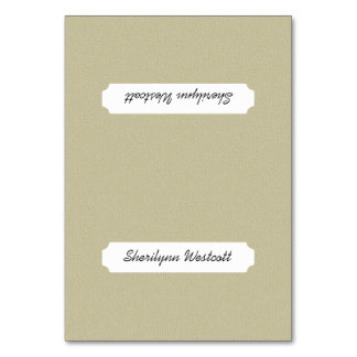 Eenvoudige Burlap-tented Place Cards en Name Sjabl Kaart