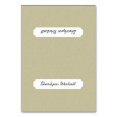 Eenvoudige Burlap-tented Place Cards en Name Sjabl Kaart (Voorkant)