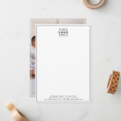 Eenvoudige Business Logo Bedrijfsnaam Branded Phot Notitiekaartje (Voorkant / Achterkant in situ)