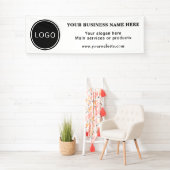 Eenvoudige Business Logo Classic bewerkbaar Spandoek (Insitu)