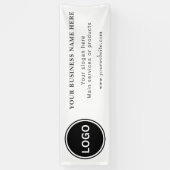 Eenvoudige Business Logo Classic bewerkbaar Spandoek (Verticaal)