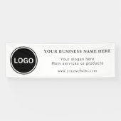 Eenvoudige Business Logo Classic bewerkbaar Spandoek (Horizontaal)