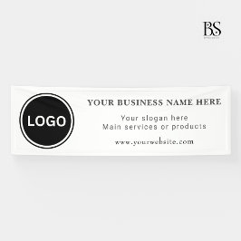 Eenvoudige Business Logo Classic bewerkbaar Spandoek