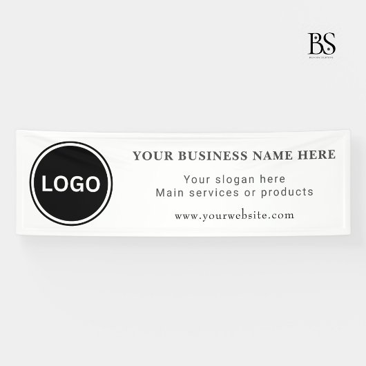 Eenvoudige Business Logo Classic bewerkbaar Spandoek
