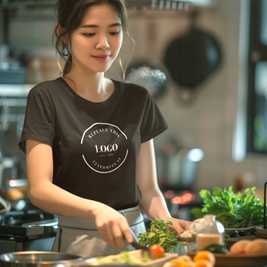 Eenvoudige Business Logo Company Personeel Custom  T-shirt