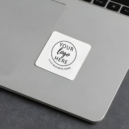 Eenvoudige Business Logo Custom Vierkante Sticker