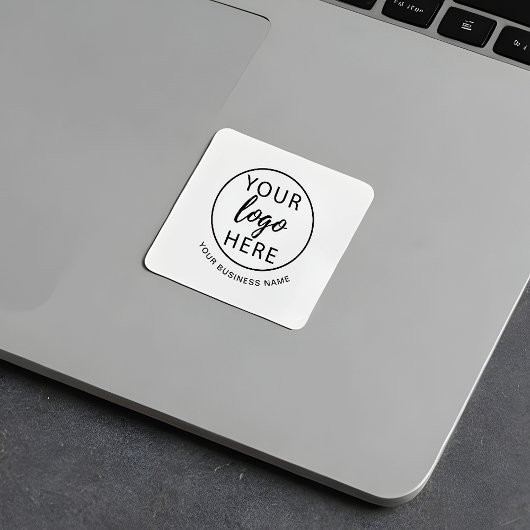 Eenvoudige Business Logo Custom Vierkante Sticker