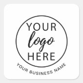 Eenvoudige Business Logo Custom Vierkante Sticker (Voorkant)