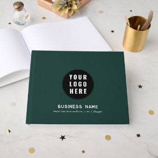 Eenvoudige Business Logo en Website Custom Log Gastenboek