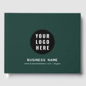Eenvoudige Business Logo en Website Custom Log Gastenboek (Voorkant)