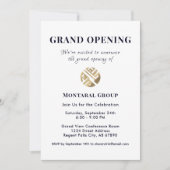 Eenvoudige Business Logo Grand Opening Invitation Kaart (Voorkant)