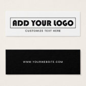Eenvoudige Business Logo Label Kleding Hang Label Mini Visitekaartjes (Voorkant /achterkant)