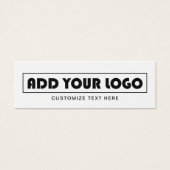 Eenvoudige Business Logo Label Kleding Hang Label Mini Visitekaartjes (Voorkant)