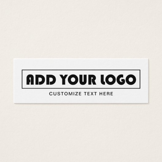 Eenvoudige Business Logo Label Kleding Hang Label Mini Visitekaartjes (Voorkant)
