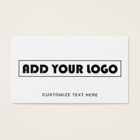 Eenvoudige Business Logo Label Kleding Hang Label Visitekaartje (Voorkant)