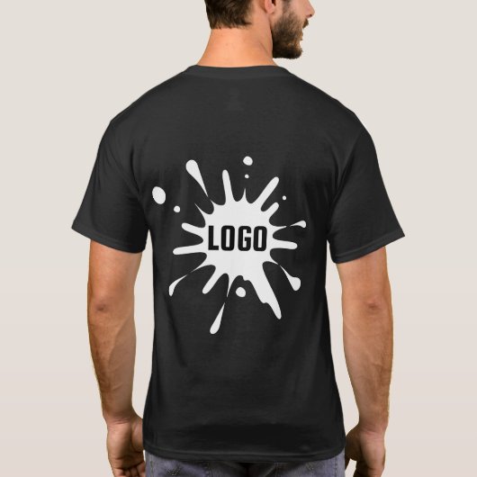 eenvoudige Business Logo Medewerker Personeelsbedr T-shirt (Achterkant)