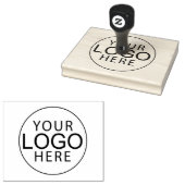 Eenvoudige Business Logo Minimalist Custom Rubberstempel (Gestempeld)