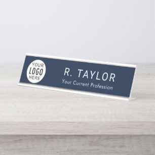 Eenvoudige Business Logo Modern Custom Employee Bureau Naambordje