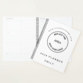 Eenvoudige Business Logo Naam Website Wit 2024 Planner (Display)