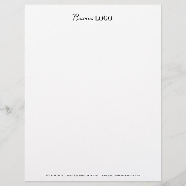 Eenvoudige Business Logo Professional Letterhead Briefhoofd (Voorkant)