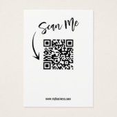 Eenvoudige Business Logo QR Code Minimalist Visitekaartje (Achterkant)