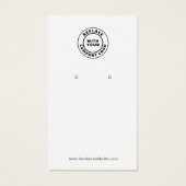 Eenvoudige Business Logo QR Code Oorbellen Display Visitekaartje (Voorkant)