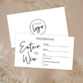 Eenvoudige Business Logo Raffle Enter om te winnen Plaatskaartje