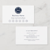 Eenvoudige Business Logo schoonheidsspeciaalzaak Klantenkaartje (Voorkant / Achterkant)