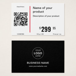 Eenvoudige Business Logo Tekst en QR Code Prijs La Visitekaartje