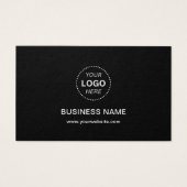 Eenvoudige Business Logo Tekst en QR Code Prijs La Visitekaartje (Achterkant)