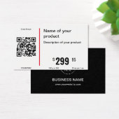 Eenvoudige Business Logo Tekst en QR Code Prijs La Visitekaartje (Bureau)