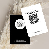 Eenvoudige Business minimalistische Logo QR-code Visitekaartje