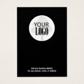 Eenvoudige Business minimalistische Logo QR-code Visitekaartje (Voorkant)