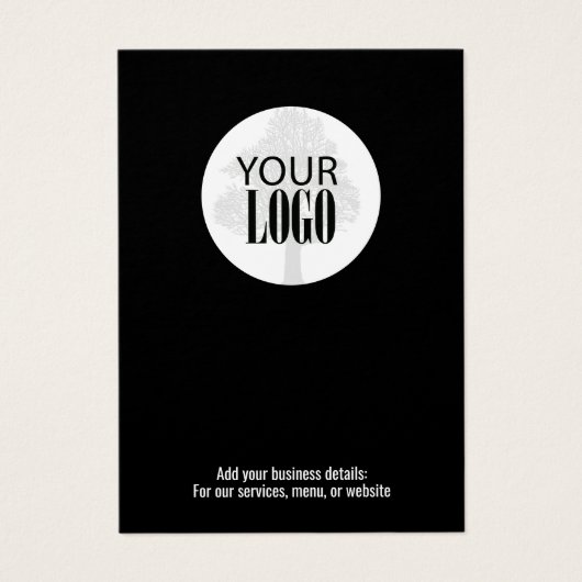 Eenvoudige Business minimalistische Logo QR-code Visitekaartje (Voorkant)