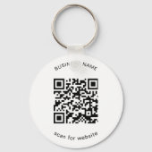 Eenvoudige Business Promotion QR Code Sleutelhanger (Voorkant)