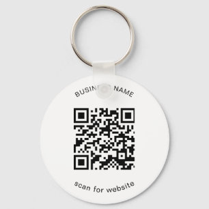 Eenvoudige Business Promotion QR Code Sleutelhanger