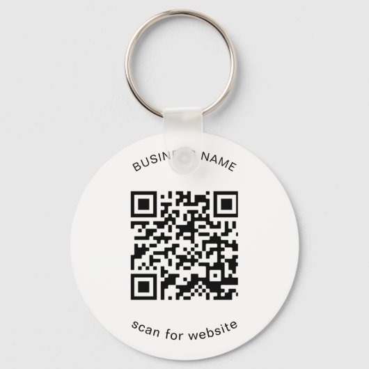Eenvoudige Business Promotion QR Code Sleutelhanger (Voorkant)