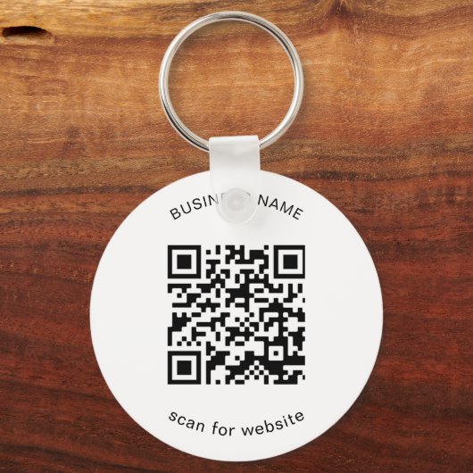 Eenvoudige Business Promotion QR Code Sleutelhanger (Voorkant)