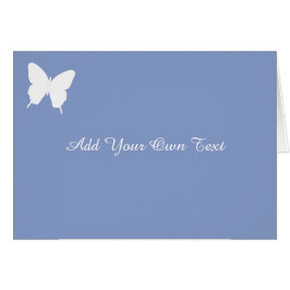 Eenvoudige Butterfly Blue Custom Wedding Kaart