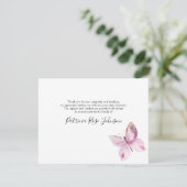 Eenvoudige Butterfly Funeral Memorial Dank u Bedankkaart (Staand voorkant)