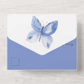 Eenvoudige Butterfly-viering van het leven All In One Uitnodiging (Achterkant)