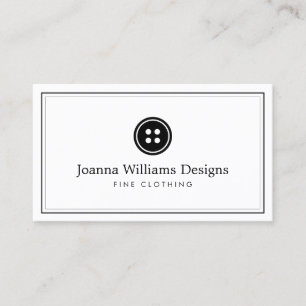 Eenvoudige Button Logo Seamstress, Tailor Visitekaartje